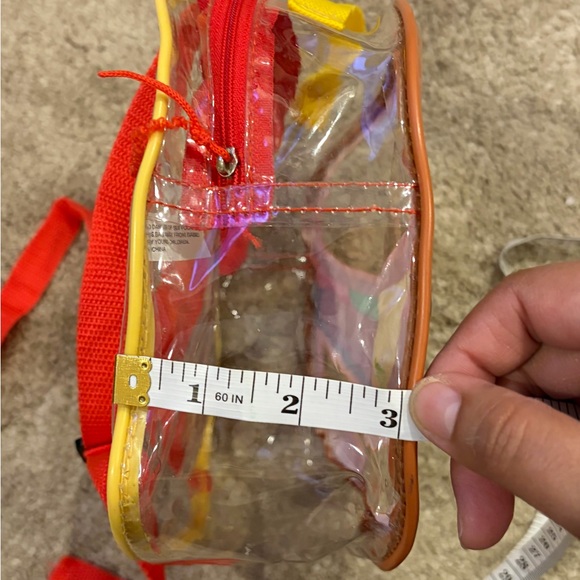 McDonald's Burger Clear Plastic Backpack Small Adjustable Strap 2005 Toys R Us - Picture 7 of 7